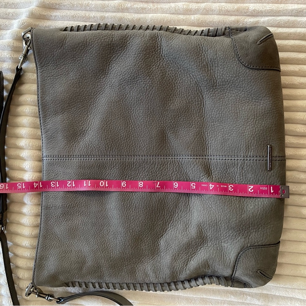 Rebecca Minkoff Gray large crossbody bag textured suede - Picture 6 of 17